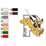 Pluto Alphabet Embroidery Design